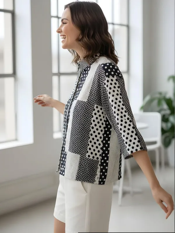 Black_Cotton_Polka_Dot_Printed_Shirts