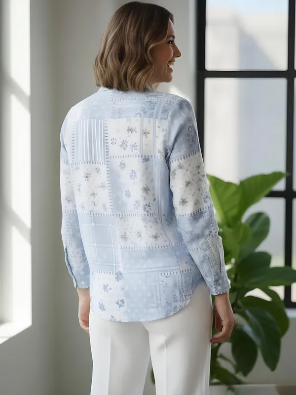 Blue_Vatican_abstract_Printed_Top