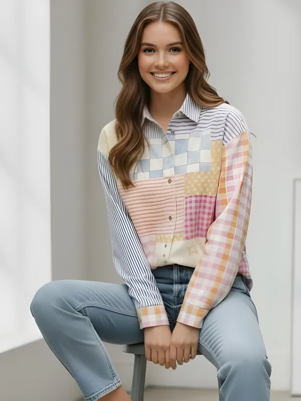 Peach_Vatican_Geometrical_Printed_Top