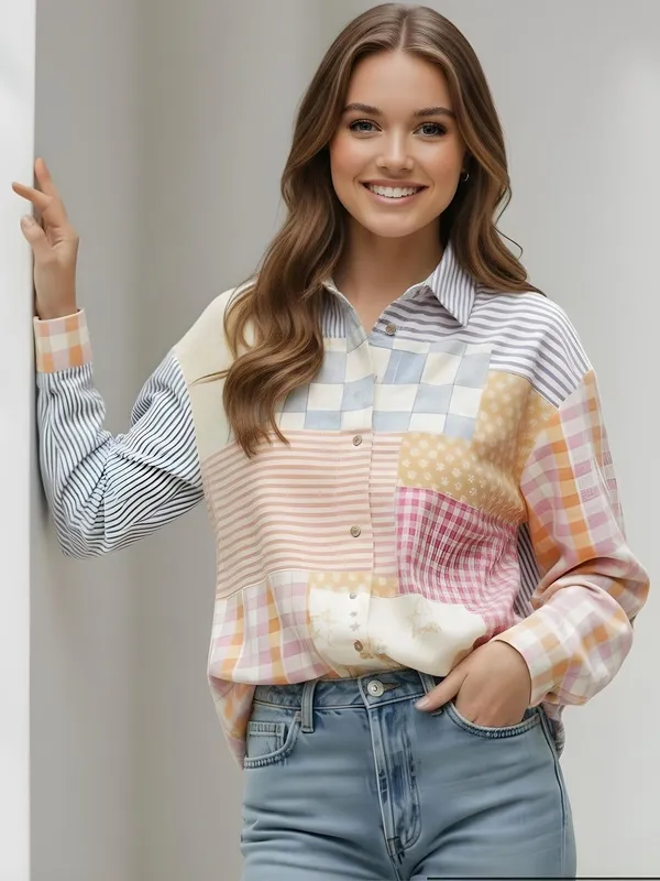 Peach_Vatican_Geometrical_Printed_Top