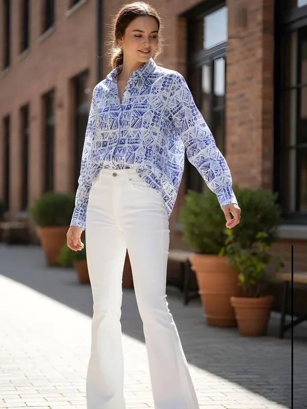 Blue_Mul_chanderi_Abstract_Printed_Top