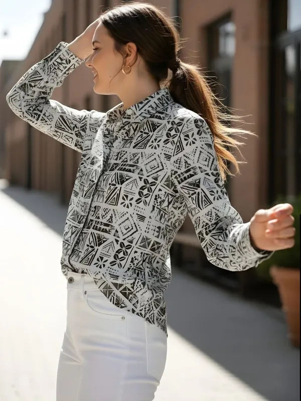 Black_Mul_chanderi_Abstract_Printed_Top