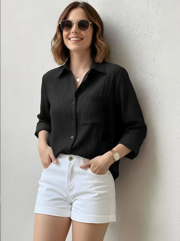 Black_Silk_Blend_Crinckled_Top