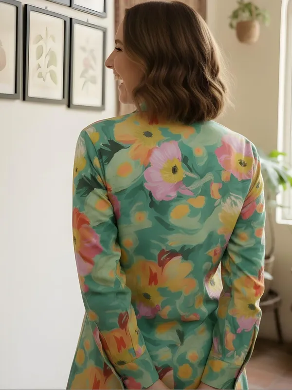 Green_Cotton_Floral_Printed_Shirts