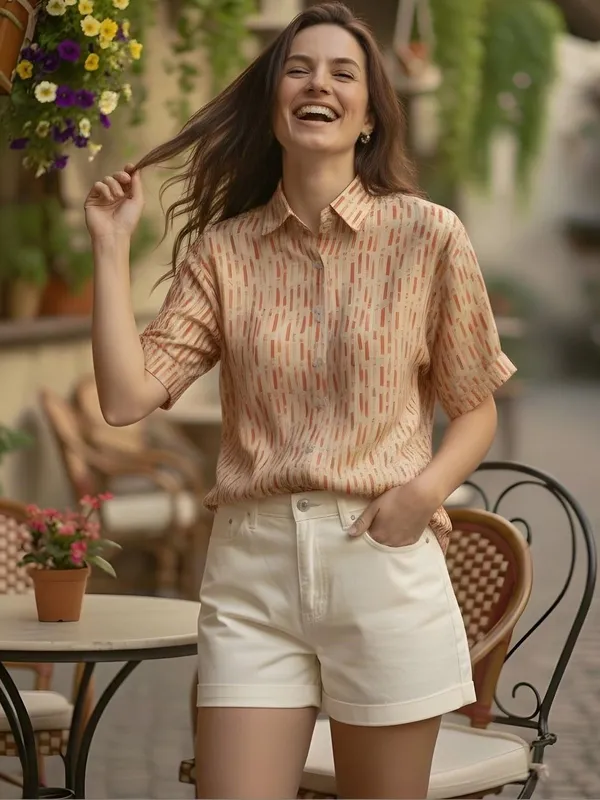 Cream-Red_Vatican_texture_Printed_Top