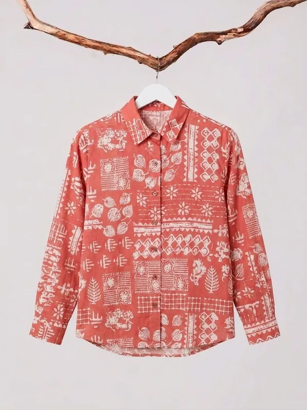 Red_Cotton_Mix_Printed_Top