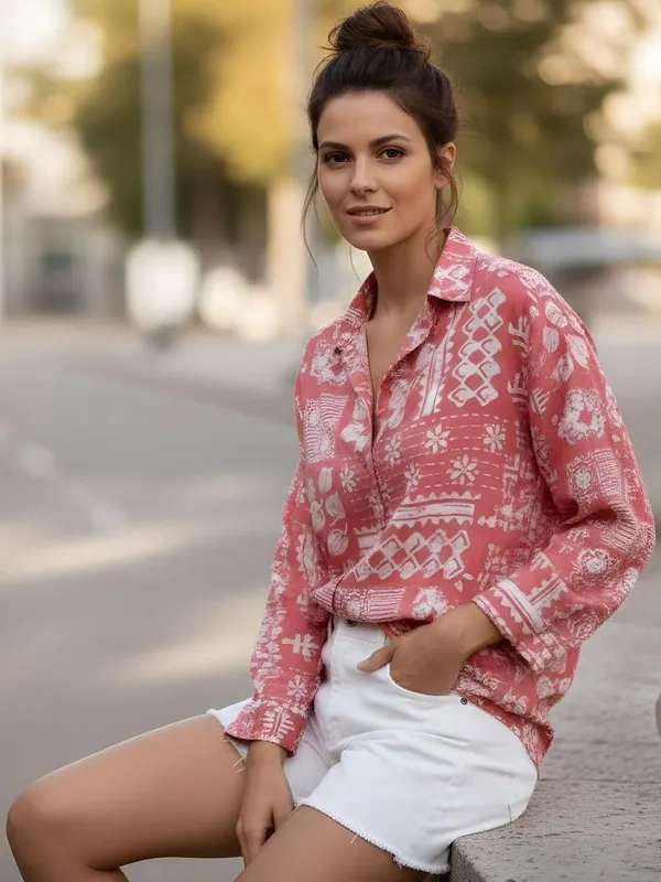 Red_Cotton_Mix_Printed_Top
