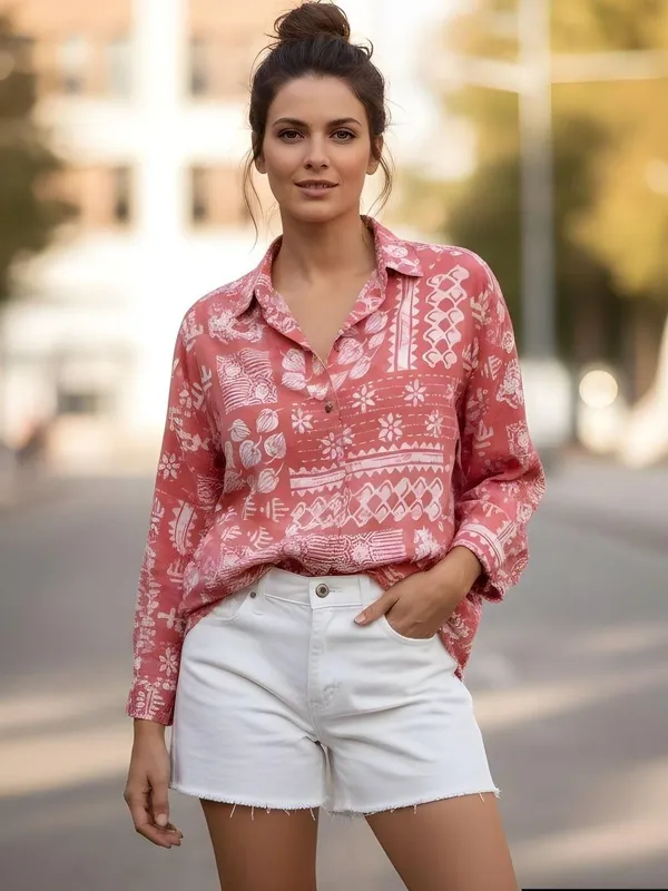 Red_Cotton_Mix_Printed_Top