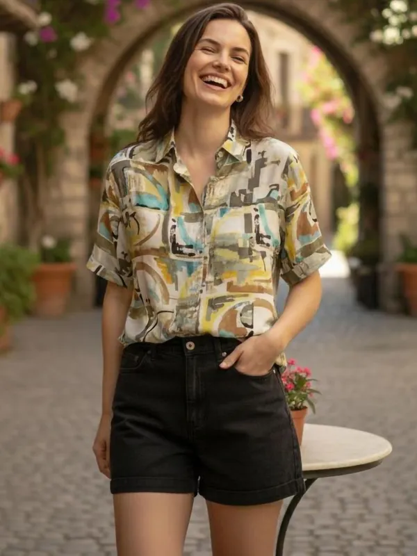Yellow_Vatican_Abstract_Printed_Tops