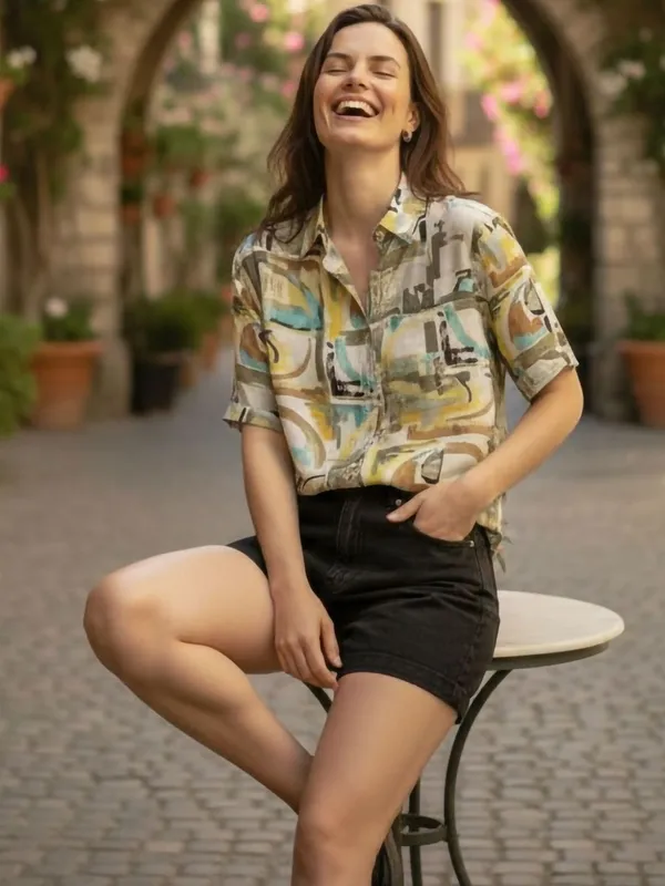 Yellow_Vatican_Abstract_Printed_Tops