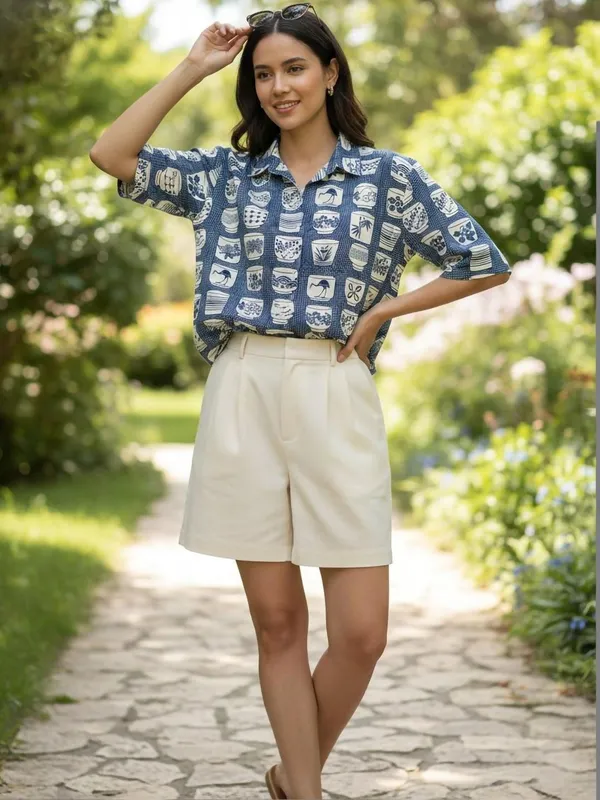 Blue_Cotton_Floral_Printed_Shirts