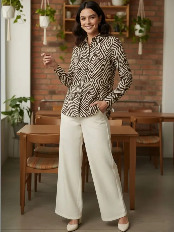 Brown_Vatican_Abstract_Printed_Tops