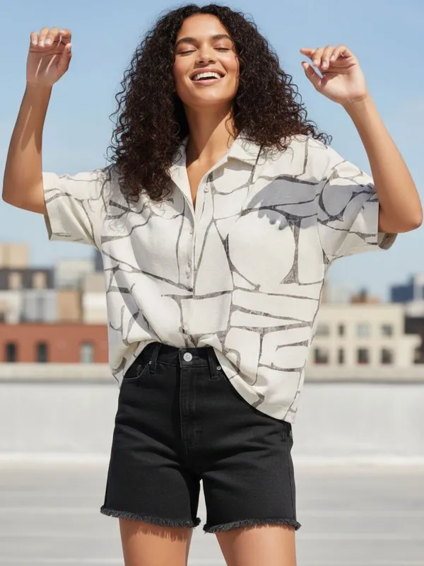 White_Vatican_Abstract_Printed_tops