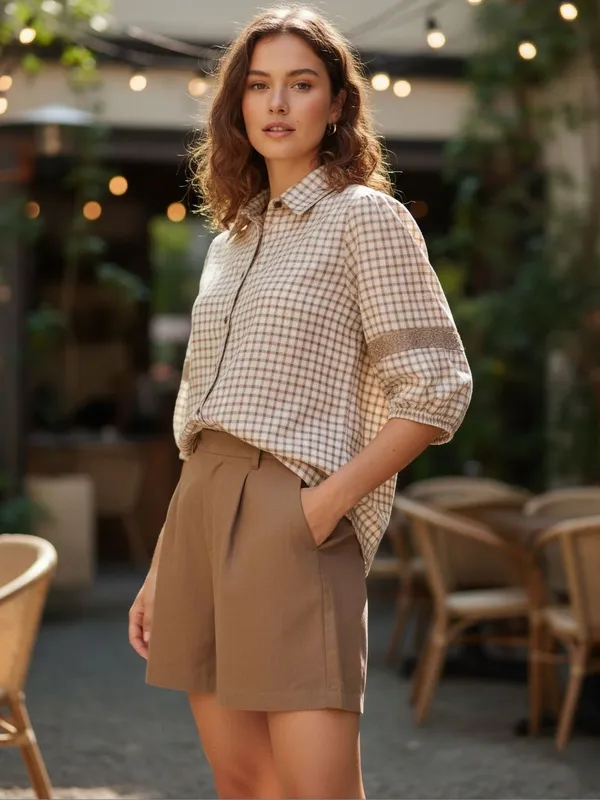 Cream_Jute_Cotton_Checked_Lace_inserted_Tops