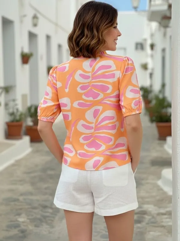 Peach_Vatican_Abstract_Printed_Tops