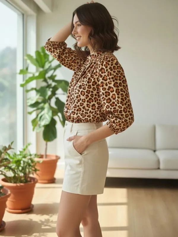 Brown_Vatican_Animal_Printed_Tops