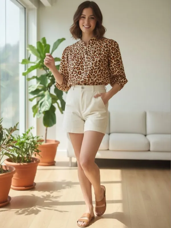Brown_Vatican_Animal_Printed_Tops