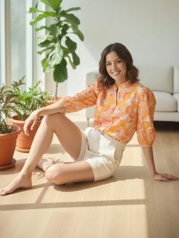 Peach_Vatican_Abstract_Printed_Tops