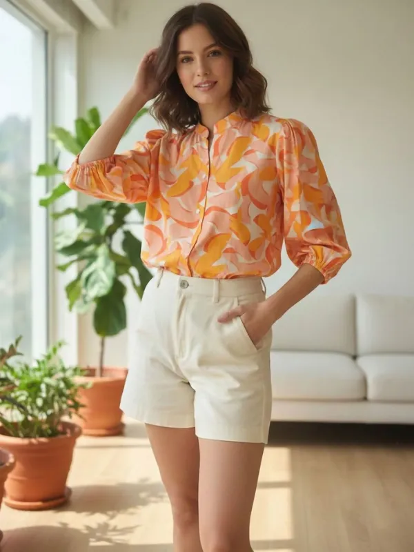 Peach_Vatican_Abstract_Printed_Tops
