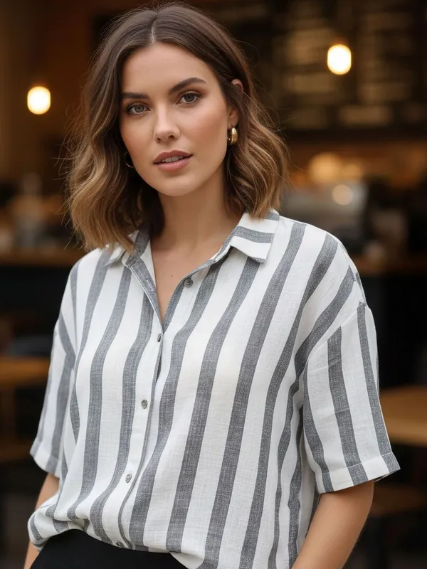 White-Grey_Cotton_Striped_Shirts