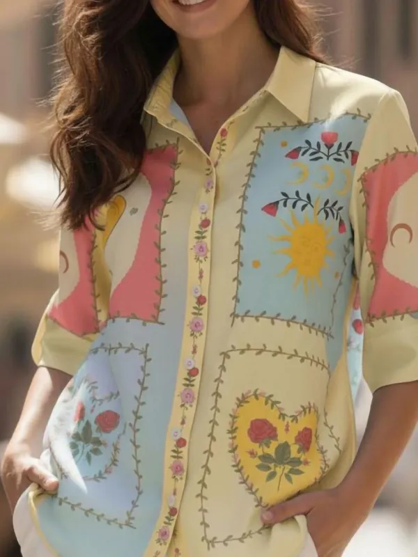 Yellow_Summer_cool_Abstract_Printed_Top