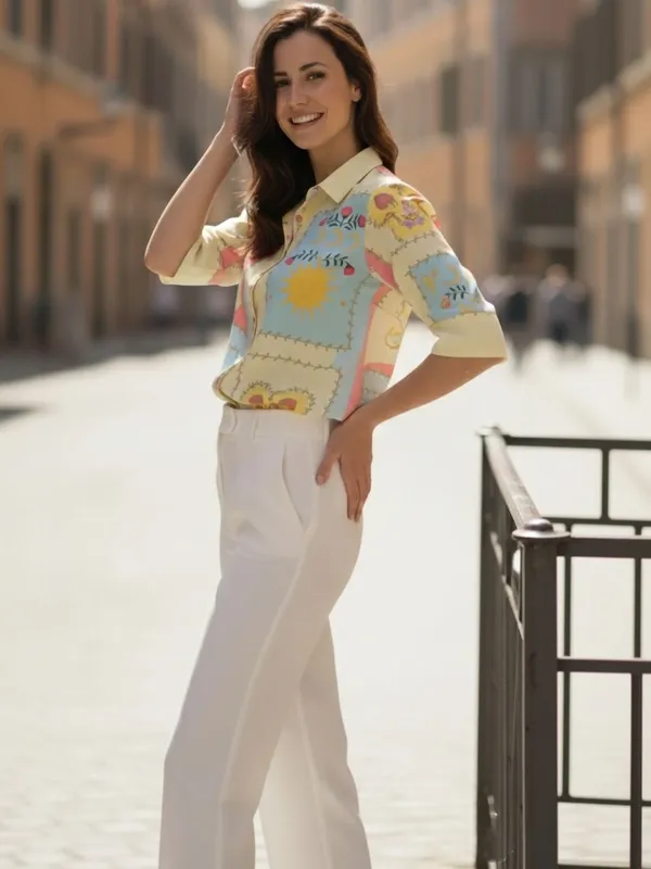 Yellow_Summer_cool_Abstract_Printed_Top