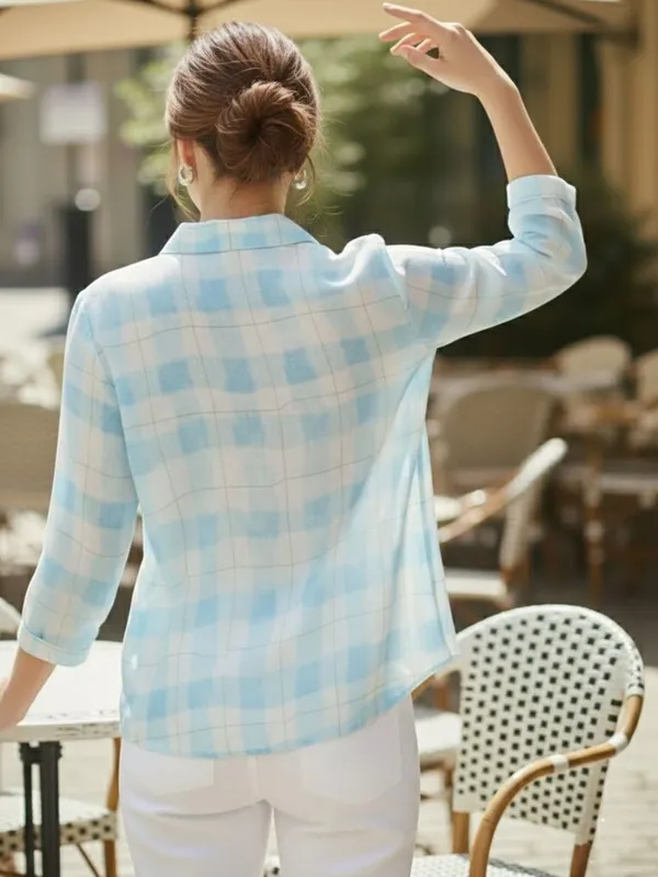 Blue_Rayon_Checked_Top