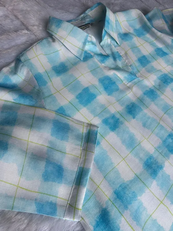 Blue_Rayon_Checked_Top