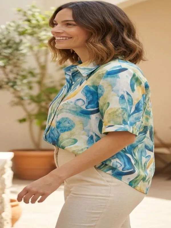 Blue_cotton_abstract_printed_Shirts