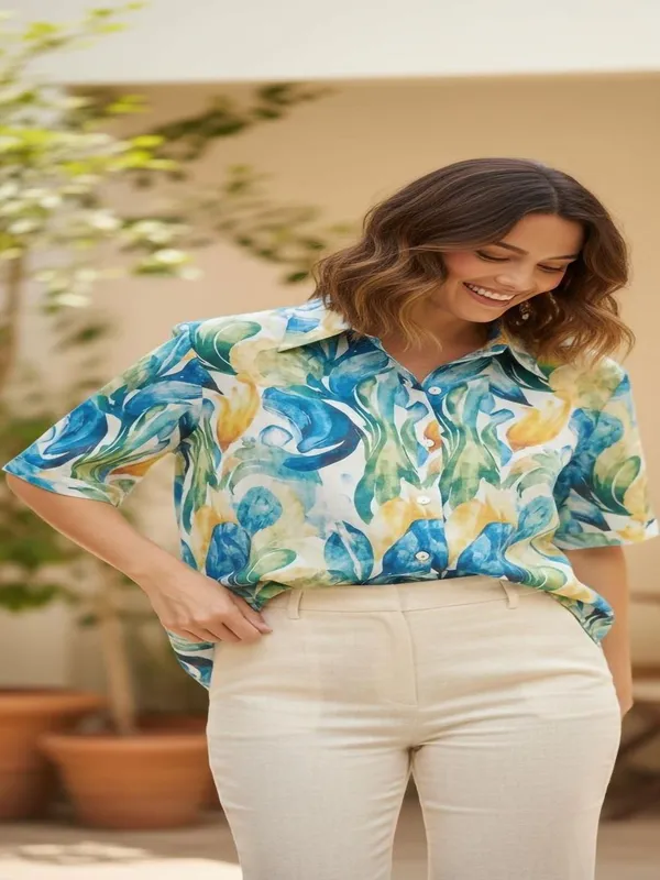 Blue_cotton_abstract_printed_Shirts
