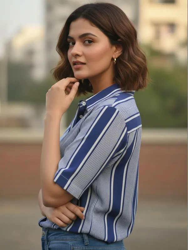 Blue_Rayon_Striped_Top