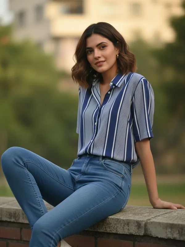 Blue_Rayon_Striped_Top