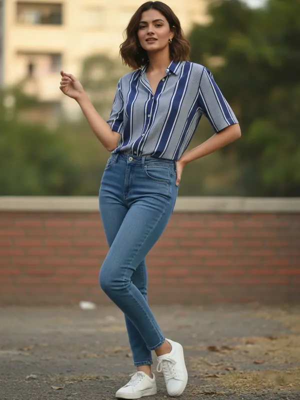 Blue_Rayon_Striped_Top