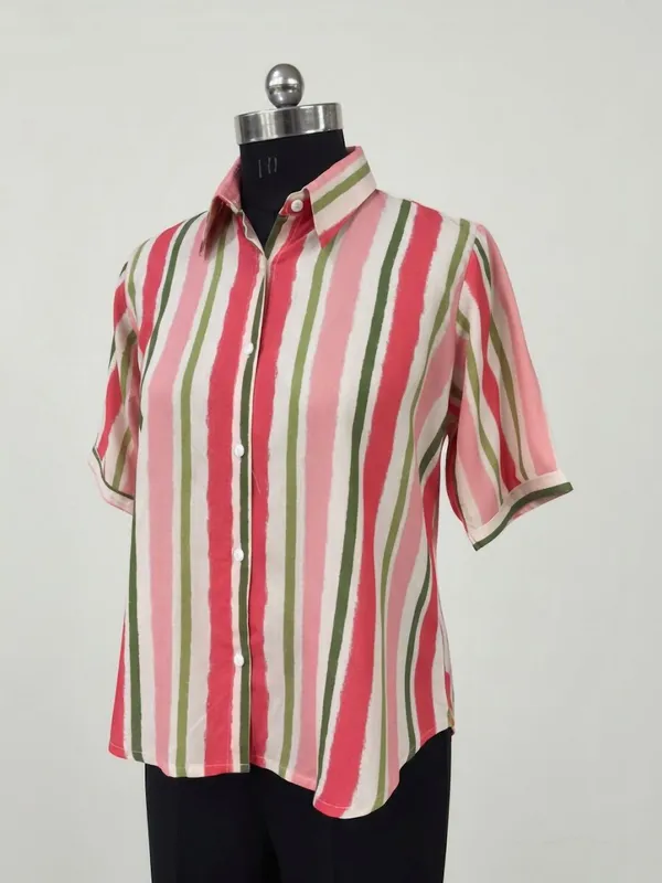 Pink_Rayon_Striped_Top
