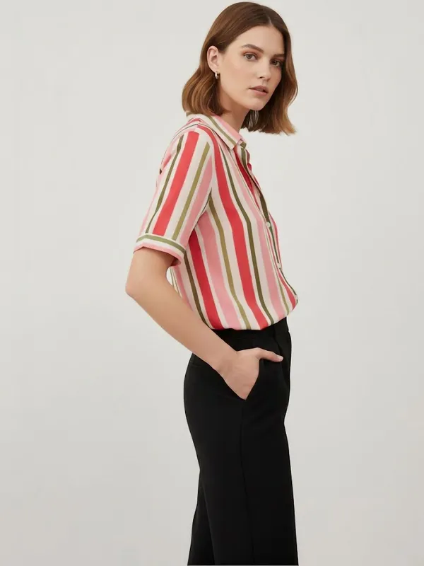 Pink_Rayon_Striped_Top