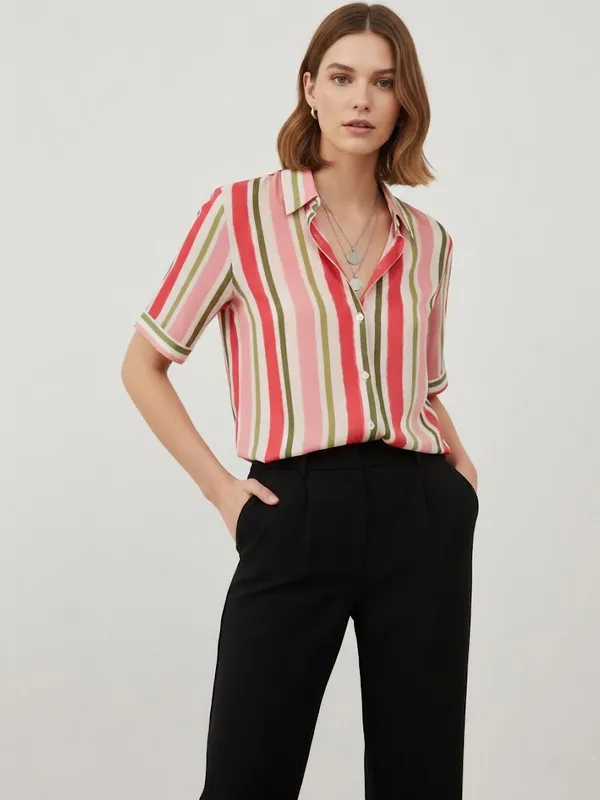 Pink_Rayon_Striped_Top