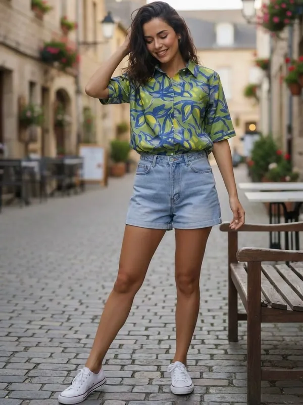 Green_Cotton_Abstract_Printed_Shirts
