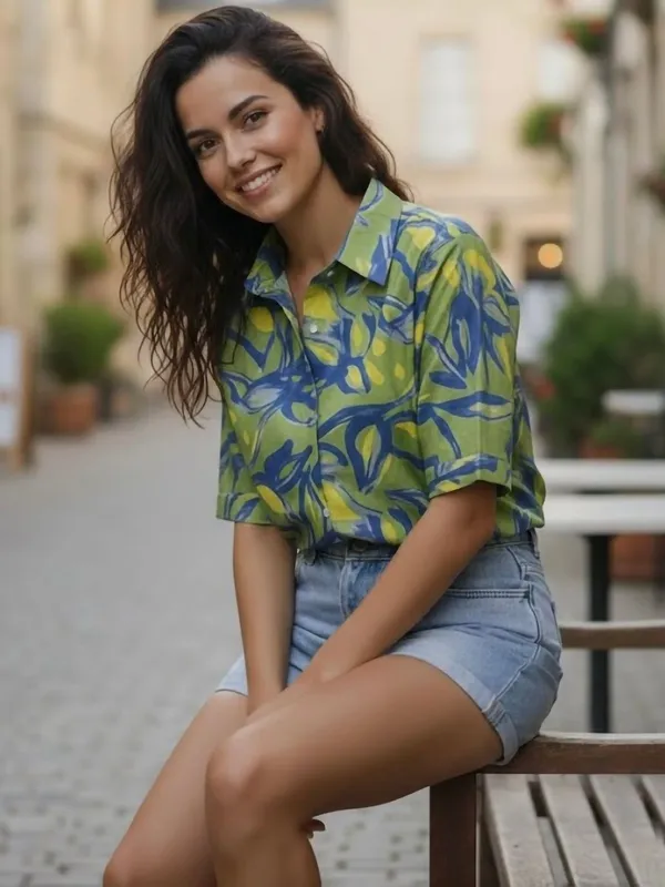 Green_Cotton_Abstract_Printed_Shirts