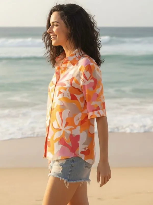 Orange-Pink_Rayon_Abstract_Printed_Tops.