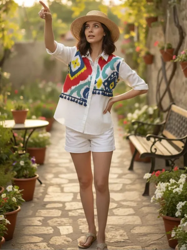 White-Red_Cotton_Abstract_Printed_with_lace_Shirts