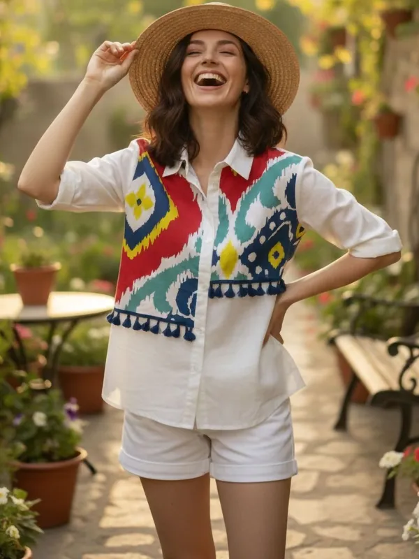 White-Red_Cotton_Abstract_Printed_with_lace_Shirts