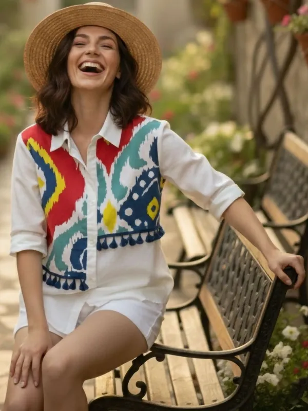 White-Red_Cotton_Abstract_Printed_with_lace_Shirts