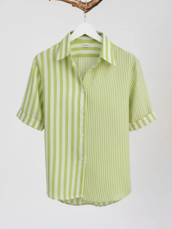 Green_Vatican_Striped_Printed_Tops