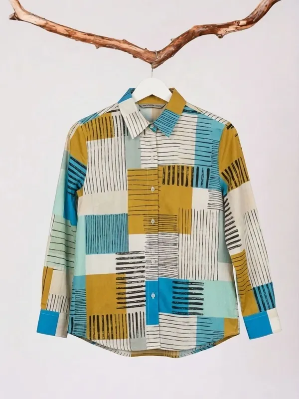 Blue_Rayon_Striped_Tops