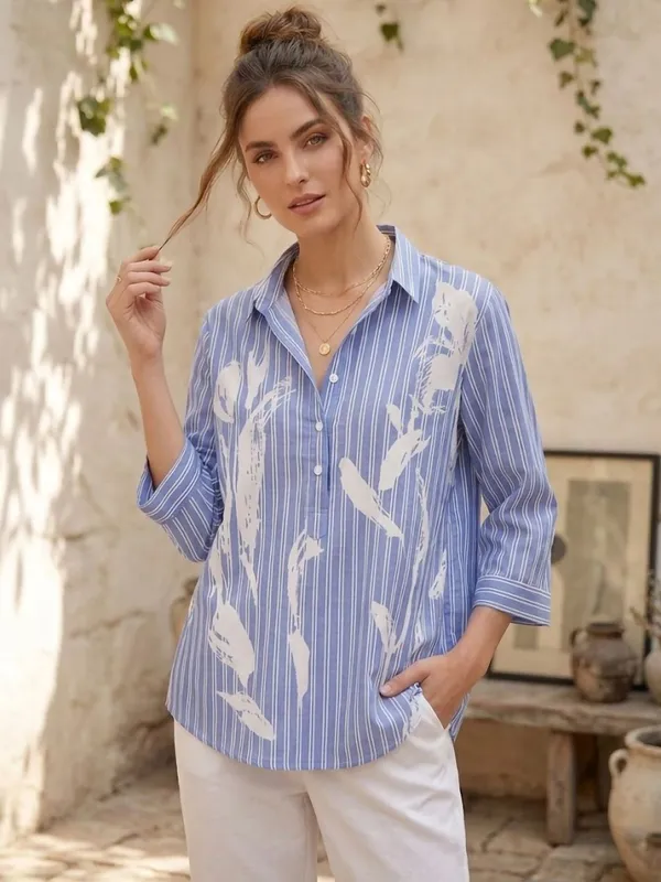 Blue_Rayon_Striped_and_Abstract_Printed_Tops