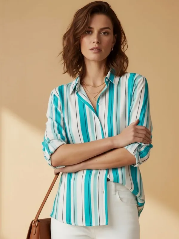 Blue_Rayon_Striped_Tops