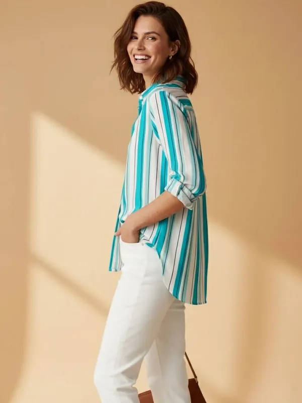 Blue_Rayon_Striped_Tops