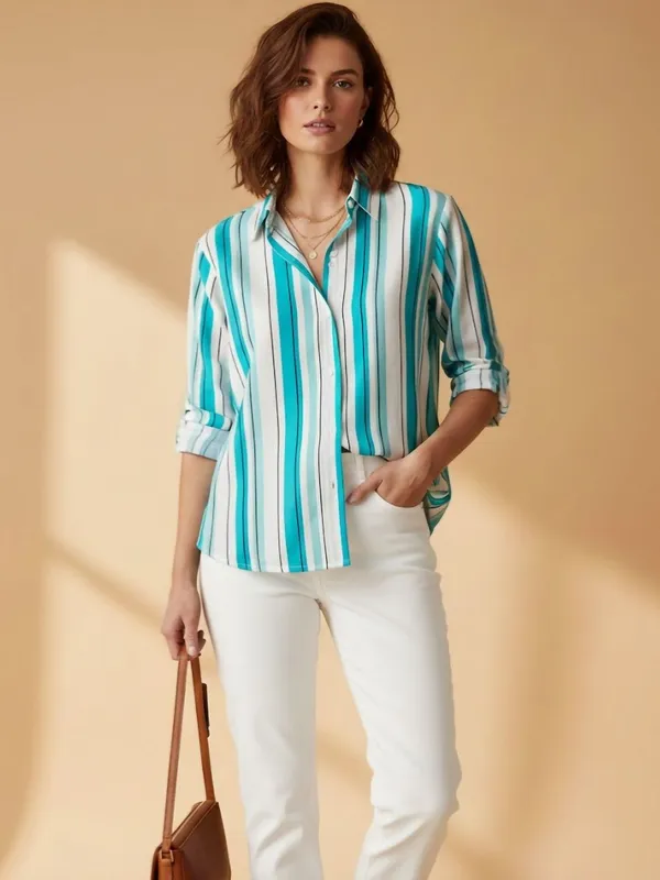 Blue_Rayon_Striped_Tops