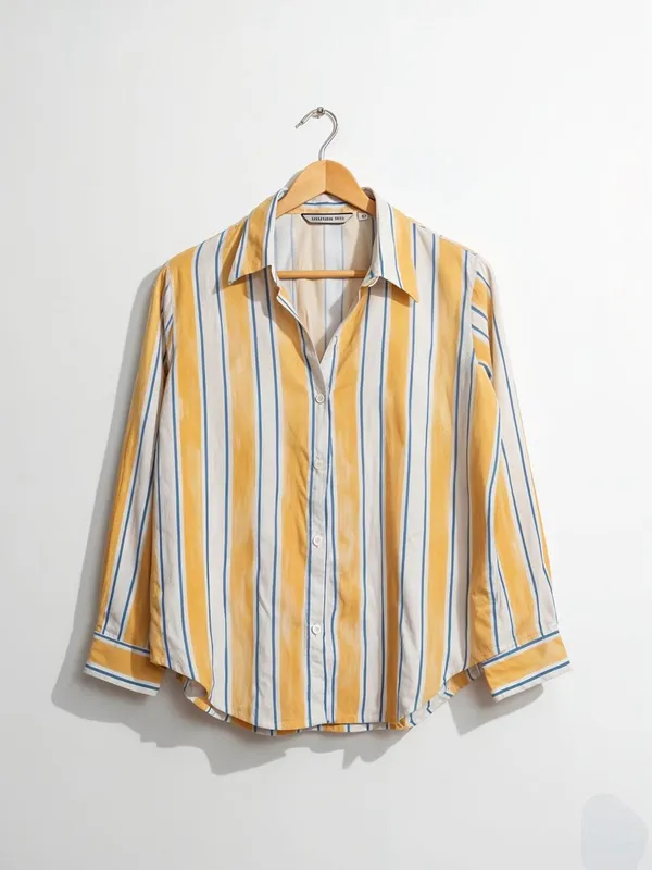 Yellow_Rayon_Striped_Tops