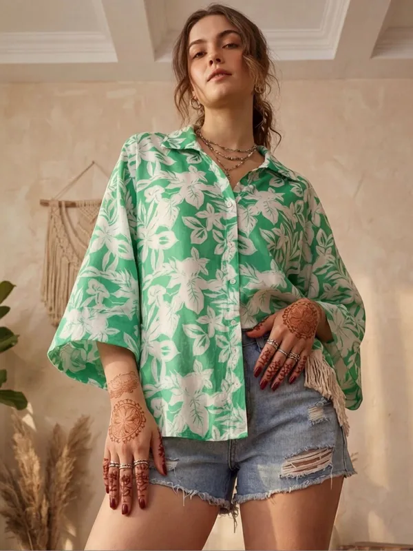 Green_Vatican_Floral_Printed_Tops